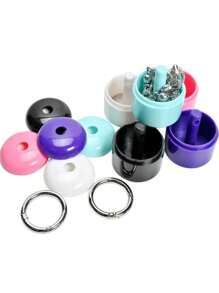 Porte-clés avec boîte de rangement, boîte de rangement pour organiseur de bijoux pour voyage, clés de voiture, téléphone, portefeuille, sac à dos, porte-clés avec bracelet