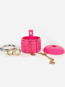 Porte-clés avec boîte de rangement, boîte de rangement pour organiseur de bijoux pour voyage, clés de voiture, téléphone, portefeuille, sac à dos, porte-clés avec bracelet