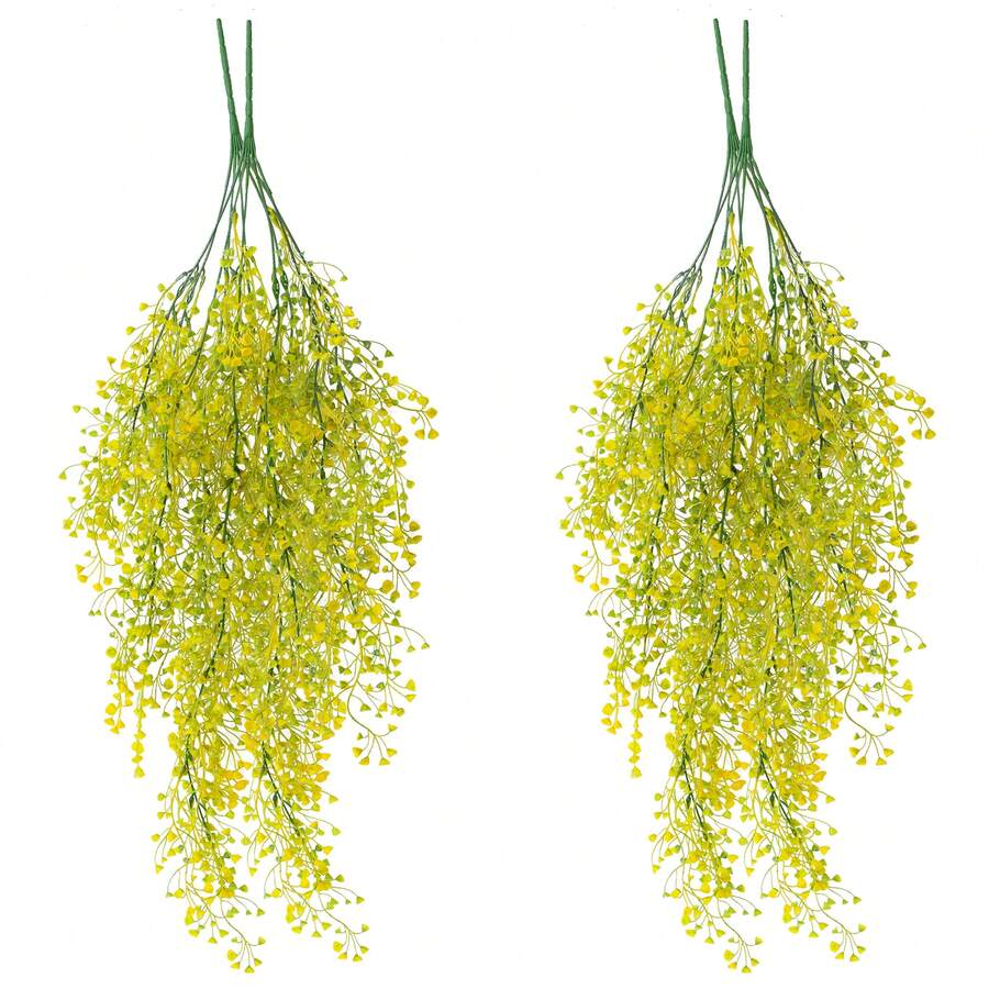 2pcs Artificial Willow Vine Wall Hanging Plant, Living Room Wall Decor