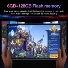 处理器：最高 2.0 GHz 8 核、Android 13 10.1 英寸平板电脑、6GB RAM + 128GB ROM、1280*800 触摸屏、双摄像头 - 複色 - 查看 5