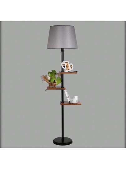 Well Home Vloer Lamp Metal, Zwart Grey, 45x45x170, 27 Socket Max 60 W. Free Shipping In 24/48h view 2