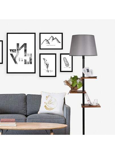 Well Home Vloer Lamp Metal, Zwart Grey, 45x45x170, 27 Socket Max 60 W. Free Shipping In 24/48h view 3