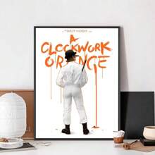 1pc Wall Arts Posters Frameless Clockwork Orange Poster Frameless Poster Kraft Club Bar Paper Retro Poster Wall Art Painting Bedroom Learning Pop,Canvas