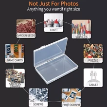 NetHong Photo Storage Box Crafts Storage Clear Colour Container Photographs 5"X7" Big - White - View 6