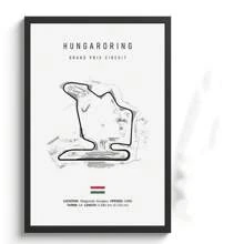 1 幅 F1 伊莫拉摩纳哥赛道帆布画 F1 墙面艺术北欧海报美学赛车家居装饰画无框画