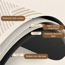 1 件装极简主义速干碗碟干燥垫，适用于厨房台面，超强吸水，快干，防滑，耐热，适用于婴儿奶瓶、咖啡机、碗碟瓶杯、浴室和厨房配件