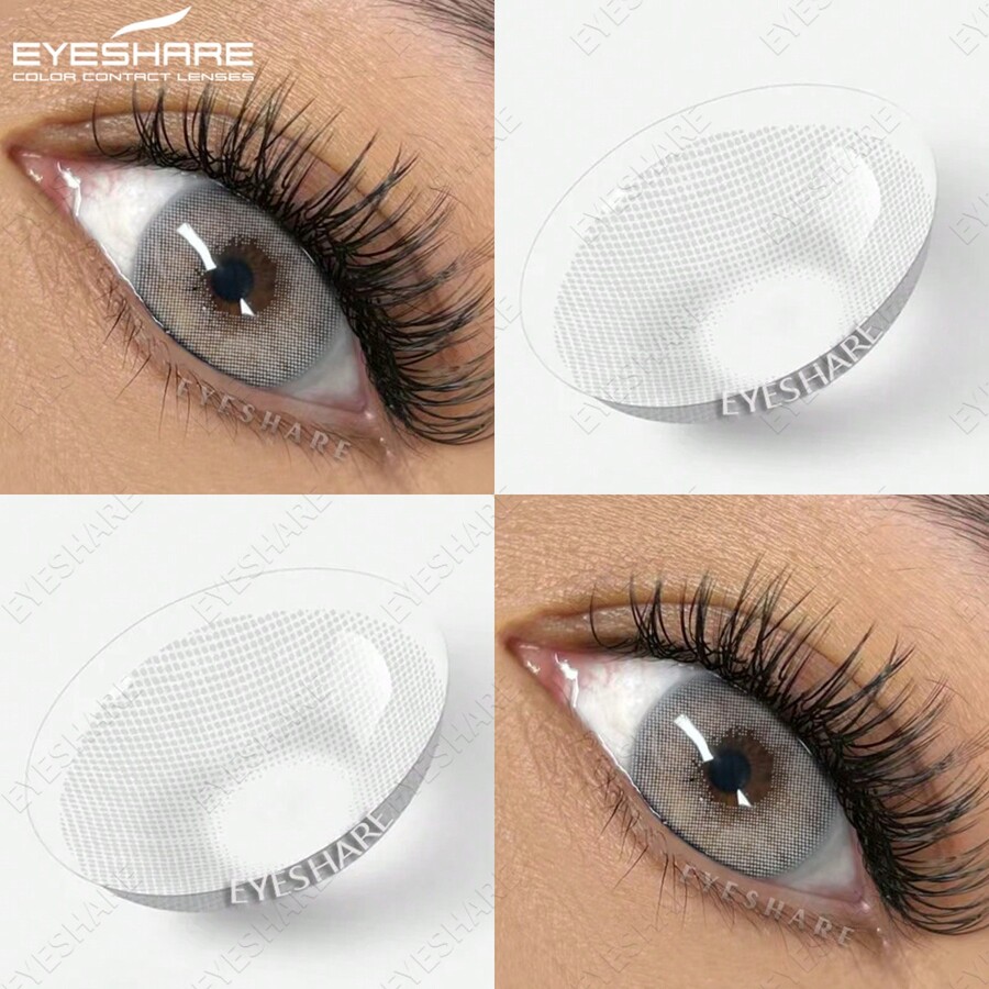 EYESHARE 1Pair/2 Pcs Color Contact LensesFor Eyes Blue Gray Natural