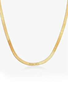 1 件日常时尚蛇形项链，百搭，雕刻文字，18k 金不锈钢首饰，日常佩戴和送给好朋友和家人的礼物 - 黄金 - 金色 - 查看 2