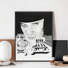 1pc Wall Arts Posters Frameless Clockwork Orange Poster Frameless Poster Kraft Club Bar Paper Retro Poster Wall Art Painting Bedroom Learning Pop,Canvas