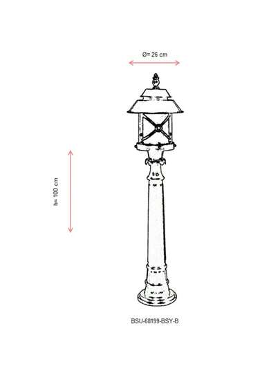 Well Home Outdoor Vloer Lamp Black, 26x26x100. Free Shipping In 24/48h view 3