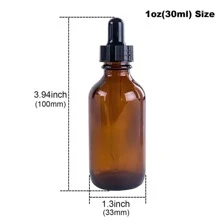 12/4 Packs 1oz Amber Glass Dropper Bottles Glass Eye Dropper 30ml For Essential Oils, Liquids, Glass Tincture Bottles, Leakproof Travel Bottles Home Bathroom Decor Fall Decor Back To School - Brown - View 5