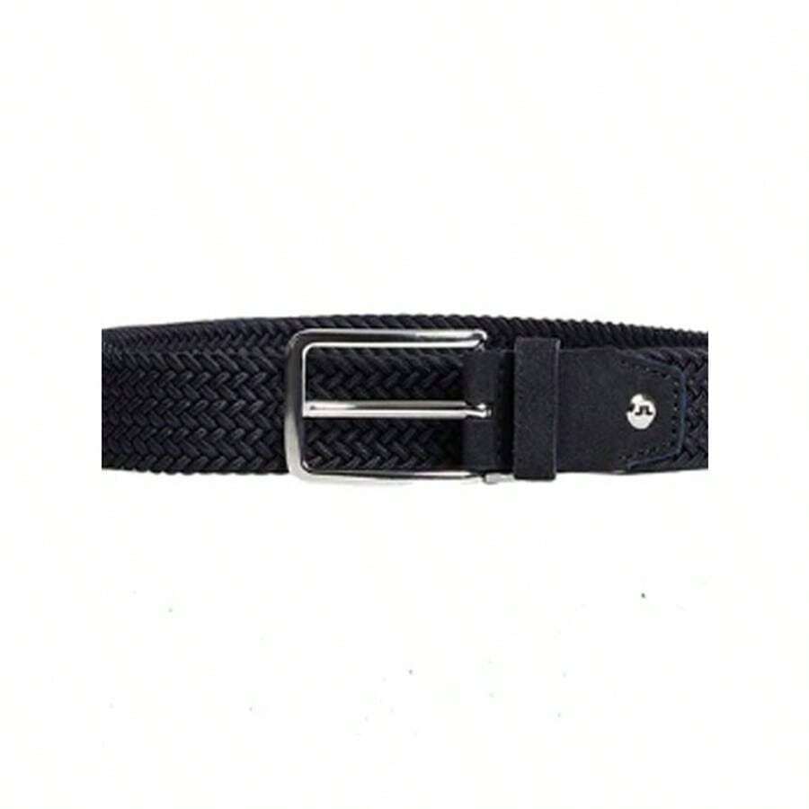 J.Lindeberg Ben Braided Elastic Belt Navy SHEIN USA