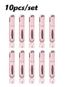 10 件/5 件/3 件/1 件 5ml 底部可再填充香水瓶，带泵和铝制容器便携式液体和化妆品喷雾分配器，旅行友好型化妆包化妆包护肤包洗漱包收纳袋，旅行必需品巡航必需品化妆包收纳化妆品收纳盒化妆盒 - 彩色 - 查看 21