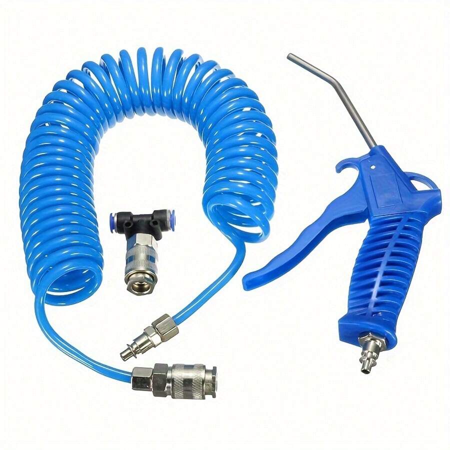 Ống khí nén có thể kéo dài 5m/196,85in - Dụng cụ vệ sinh chi tiết vòi phun chính xác để vệ sinh xe tải và máy móc - Không cần pin, nhẹ và dễ sử dụng - Màu xanh lam - Xem 1