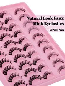 10 对/20 对戏剧性喇叭形假睫毛，漫画尖尾风格，自然蓬松夸张睫毛，黑色柔软可重复使用睫毛，适合日常佩戴、浓妆、角色扮演，适合任何场合、万圣节 - 濃密款 - 查看 2