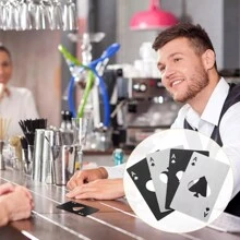 50 Abridores De Botellas De Acero Inoxidable Para Tarjetasa, Abrebotellas creativo Ace of Spades, abrebotellas metálico de acero inoxidable para cerveza, destornillador personalizado destornillador doméstico portátil - Negro - Ver 6