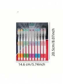 10/20 Stücke weiche Zahnbürste mit kleinem Mond, Bambus-Holzkohle-Borsten, extra fein und extra weich, Erwachsene und Studenten, Einweg-Zahnbürste, kann mehrmals verwendet werden, Badezimmer-Dekoration, Herbst-Dekoration, Rückkehr zur Schule