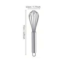 3pcs/1pc Stainless Steel Handheld Egg Beater, Egg Beater, Cream Whisk, Baking Tool, Milk Kitchen Tools
