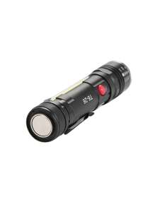 Lampara Táctica Con Cob 3000 Lumens Recargable Con Clip Iman - Negro - Ver 1