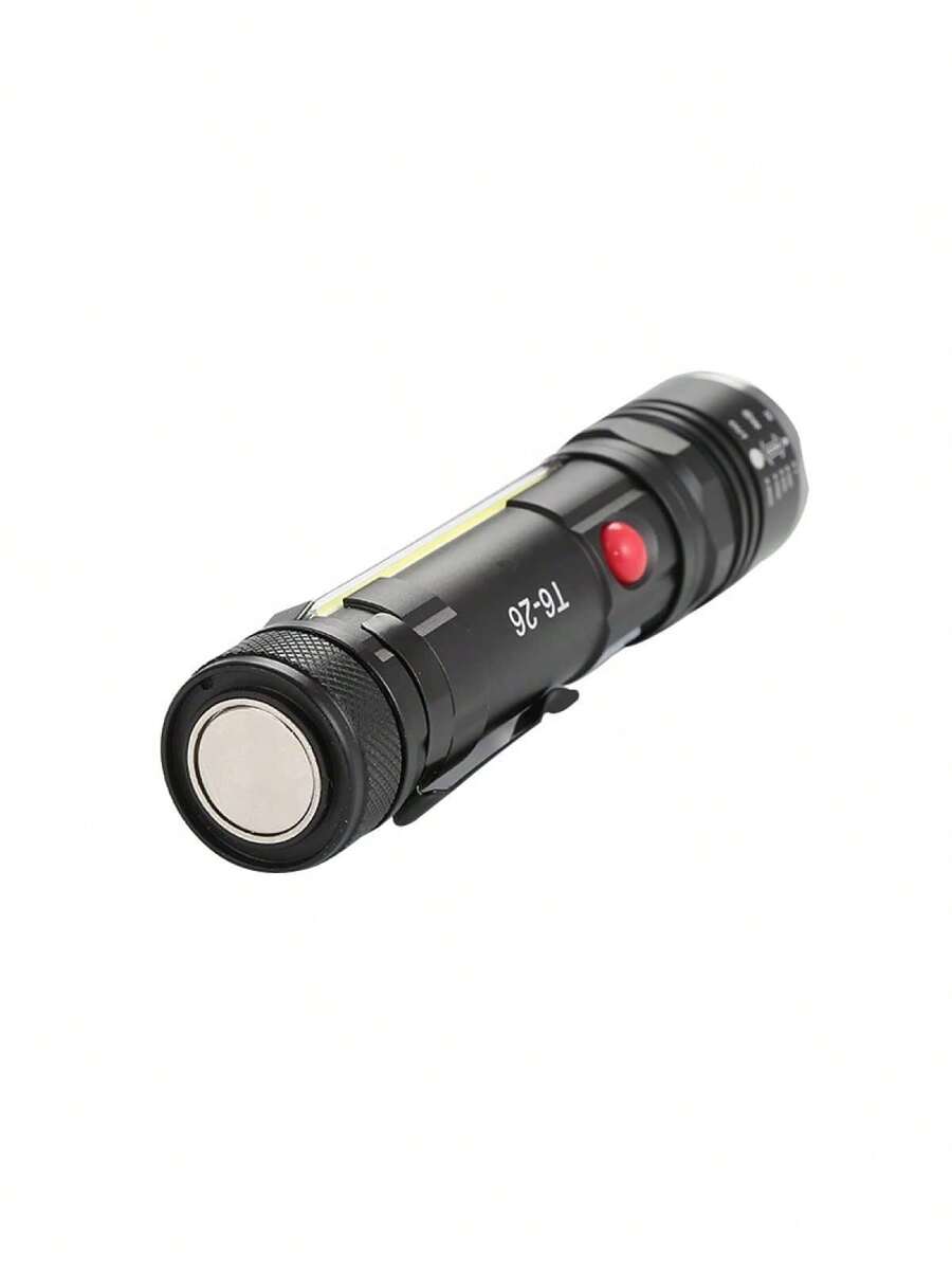 Lampara Táctica Con Cob 3000 Lumens Recargable Con Clip Iman - Negro - Ver 1