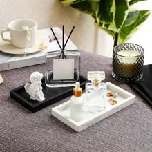 Mała silikonowa tacka łazienkowa, prostokątna do przechowywania mydła i gąbek, a także jako organizer do zlewu kuchennego na butelki z balsamem, perfumy, biżuterię, świece, klucze, drobne drobiazgi Najlepsze prezenty Dekoracja Tace urodzinowe Akcesoria kuchenne Dekoracja kuchenna Tace stołowe Taca na owoce Dekoracja tacy - Wielokolorowe - Zobacz 3