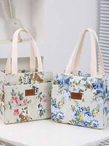 Túi đựng đồ ăn trưa họa tiết hoa thẩm mỹ, Túi đựng đồ ăn Bento dung tích lớn cách nhiệt, Túi đựng đồ giữ nhiệt cho trường học, công việc, du lịch & dã ngoại Phụ kiện bãi biển ngoài trời Đồ dùng thiết yếu cho gia đình Đồ dùng học tập trở lại trường Túi đựng đồ đi làm Túi cắm trại Hoạt hình nhỏ cho phụ nữ Trẻ em Phụ nữ Con trai Con gái - Nhiều màu - Xem 4