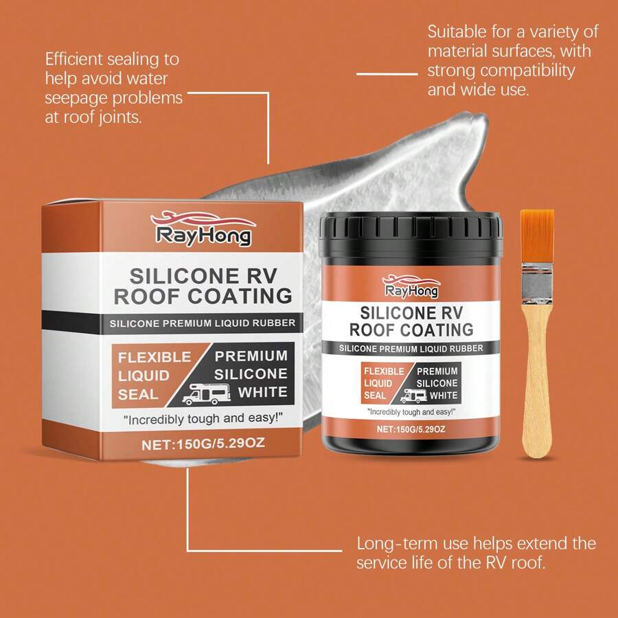 Silicone RV Roof Paint RV Roof Repair Wood Paint Leak Sealant SHEIN USA