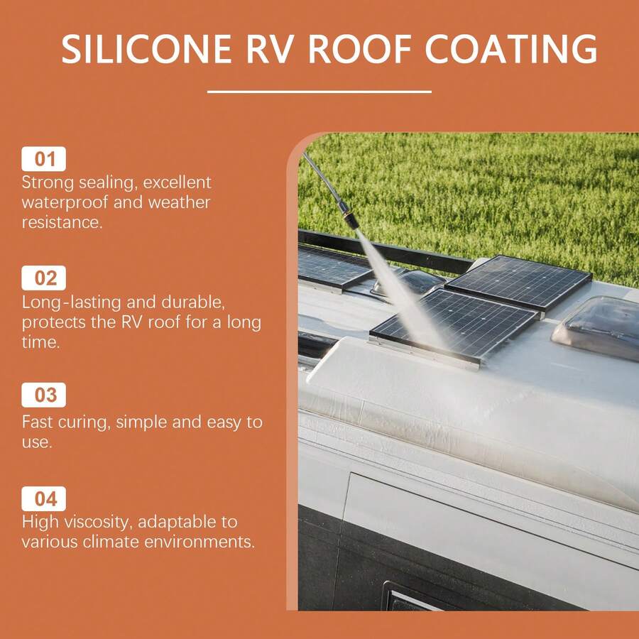 Silicone RV Roof Paint RV Roof Repair Wood Paint Leak Sealant SHEIN USA