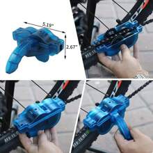4pcs/Set Bicycle Chain Cleaner Kit, Including Chain Scrubbing Brush, Chain Cleaning Tool, For Mountain Bike Maintenance - Blue - View 8