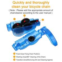 4pcs/Set Bicycle Chain Cleaner Kit, Including Chain Scrubbing Brush, Chain Cleaning Tool, For Mountain Bike Maintenance - Blue - View 4