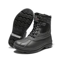 Men's Waterproof Windproof Slip Resistant Warm Winter Snow Boots - Black - View 2