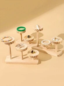 1 Giá trưng bày trang sức sáng tạo 5 tầng đa chức năng, giá đỡ tượng/hình, đồ trang trí để bàn - Màu be - Xem 7