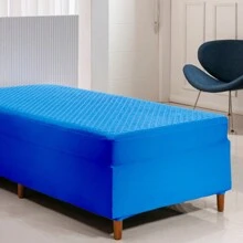 Waterproof Mattress Protector Box Single Mattress Cover - azul real - Ver 2