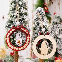 1/3 Chiếc Đồ Trang Trí Giáng Sinh Bằng Gỗ Tròn Màu Đỏ Thiết Kế Ông Già Noel Đồ Trang Trí Treo Hoạt Hình Tự Làm Vòng Hoa Cây Thông Noel Thủ Công Trang Trí Mùa Đông Giáng Sinh Ngày Lễ Năm Mới Tiệc Trang Trí Nhà Quà Tặng Tốt Nhất - Nhiều màu - Xem 7