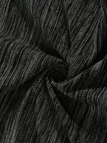 2 件套男士时尚休闲简约抽绳连帽衫和运动裤套装 - 黑色 - 查看 7