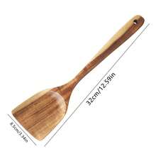 Thìa gỗ Ixora chất lượng cao - Chống dính, chịu nhiệt - Lý tưởng cho việc nấu ăn lành mạnh, xào rau, cá, trứng và bánh kếp - màu nâu - Xem 9