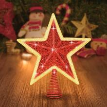 11.6 Inch Red Tree Top Star For Christmas Party Holiday Decorations Best Gifts Home Decor Christmas Decorations Room Decor - Red - View 1