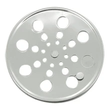 Kit 2 Stainless Steel Round Bathroom Grate Drains 15x15 With Closure - Xám - Xem 2