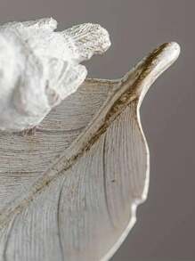 1 件鸟羽毛设计收纳盒，时尚家居装饰，适合室内和室外使用，适用于浴室梳妆台、化妆品、珠宝、水果托盘等最佳礼物 Rama 装饰