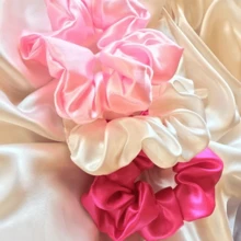 Kit 10 Hair Scrunchies Satin Elastic Anti-Frizz Tie - Nhiều màu - Xem 2