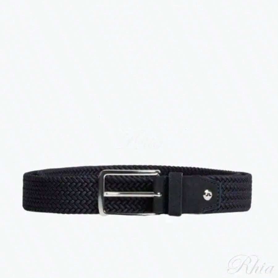 J.Lindeberg Ben Braided Elastic Belt Navy SHEIN USA