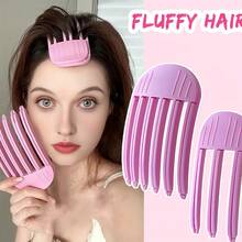 2 chiếc lược kẹp tóc lông tơ, một hiện vật cao, không để lại dấu vết, không làm hỏng tóc và có thể tạo kiểu nhanh chóng, chắc chắn và bền, bạn có thể tự làm nhà tạo mẫu tóc, một món quà tuyệt vời cho lễ Halloween và Giáng sinh - Nhiều màu - Xem 5