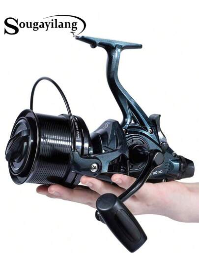 SOUGAYILANG 9000/10000/12000 Series, 4.6: 1 Gear Ratio Spinning Reel, 13+1 BB Long Casting Fishing Reel For Offshore Fishing, Surfing Fishing