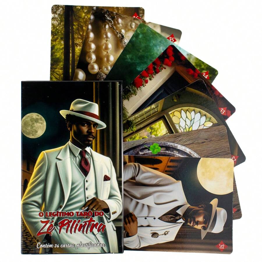 The Genuine Tarot Of Zé Pilintra 36 Laminated Cards + Manual - 紅白色 - 查看 1