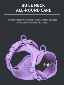 1 件多功能防水防臭宠物胸背带，360°包裹，柔软舒适，坚固耐用，时尚设计；适合遛狗并让心爱的宠物感到轻松 - 彩色 - 查看 4