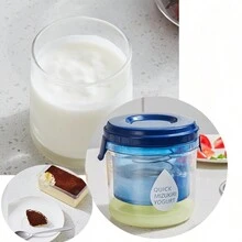 1 cái rây lọc sữa chua lưới siêu mịn - Máy làm sữa chua Hy Lạp có thể tái sử dụng, đa chức năng đựng phô mai, nước ép, hạt, sữa đậu nành, trà, cà phê - Dễ vệ sinh, bền, vật dụng thiết yếu trong nhà bếp, món quà tuyệt vời cho Giáng sinh, Halloween, Lễ tạ ơn - Màu xanh lam - Xem 4