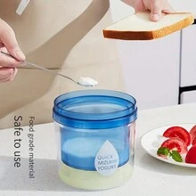 1 cái rây lọc sữa chua lưới siêu mịn - Máy làm sữa chua Hy Lạp có thể tái sử dụng, đa chức năng đựng phô mai, nước ép, hạt, sữa đậu nành, trà, cà phê - Dễ vệ sinh, bền, vật dụng thiết yếu trong nhà bếp, món quà tuyệt vời cho Giáng sinh, Halloween, Lễ tạ ơn - Màu xanh lam - Xem 2