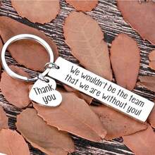 1 chiếc móc khóa hình trái tim bằng thép titan khắc chữ, quà tặng cho bạn bè và đồng nghiệp - Nhiều màu - Xem 3