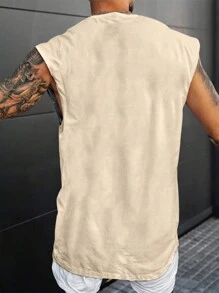 Camiseta Regata Oversized Streetwear Summer Estampada Camisa Cavada Unissex Camiseta Larga Algodão Masculina Feminina