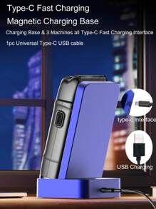 Kemei New 3pieces/Set Professional Hair Clipper USB Electric Hair Trimmer For Men's Care Grooming Set Shaver Rechargeable Beard Trimming Sculpting Clipper Men Daily Care Set For Home Use Bussiness Men Xmas Gift Near Year Gift For Men KM-2375